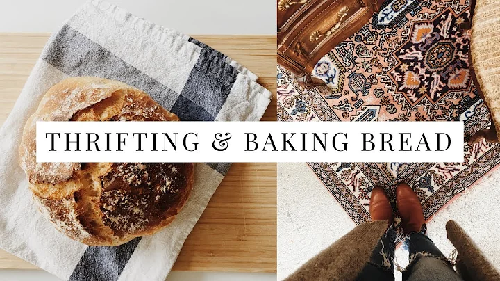 COME THRIFTING WITH ME + first time baking bread! ...