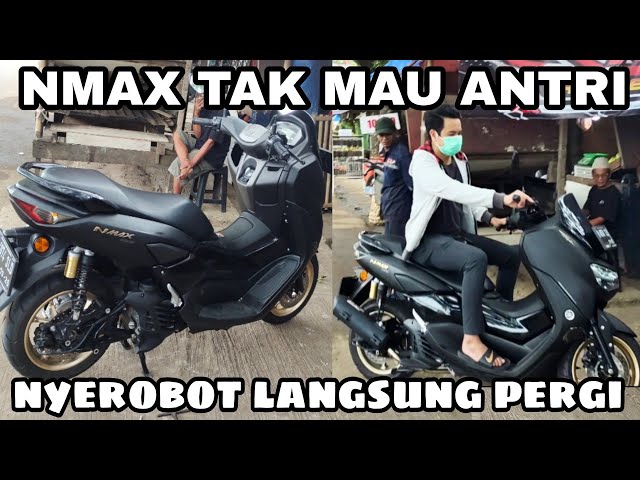 KESAL !! MENUNGGU LAMA PENGENDARA YAMAHA NMAX MENYEROBOT ANTRIAN PAKE KNALPOT STANDAR RACING SKR class=