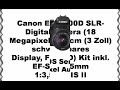 Canon EOS 600D SLR-Digitalkamera (18 Megapixel, 7,6 cm (3 Zoll) schwenkbares Display