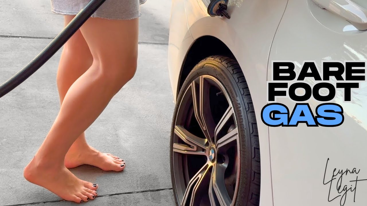 Barefoot in Public (Dirty Feet at Gas Station ASMR)