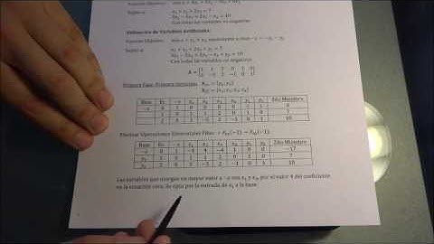 Programación Lineal - Variables Artificiales - Método de las 2 Fases