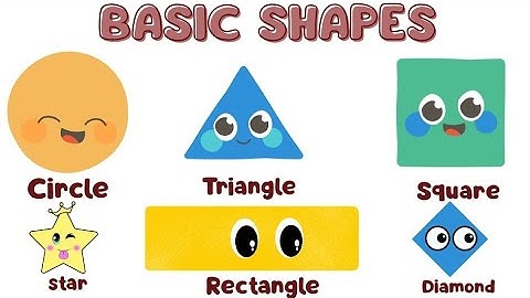 Learn Basic Shapes for Kids | Circle, Square, Triangle, Rectangle & More | 2D shapes 