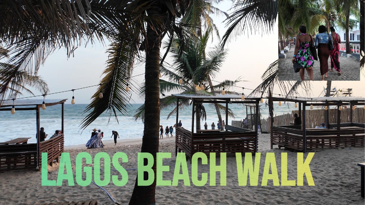 Lagos Beach Walk 🇳🇬 | Relaxing Ocean Waves & Real Street Vibes No Talking