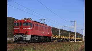 2021/11/4運転 ED75-759牽引チキ5500形6両廃車配給