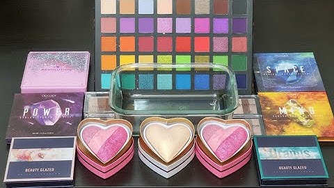 Mixing too much Makeup Eyeshadow into Clear Slime, Satisfying Slime Video ASMR