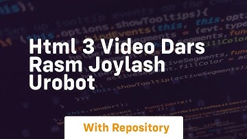 Html 3 video dars rasm joylash urobot