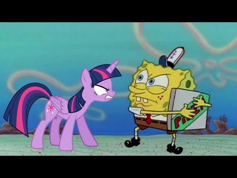 Twilight Sparkle Trying To Get Pizza From SpongeBob