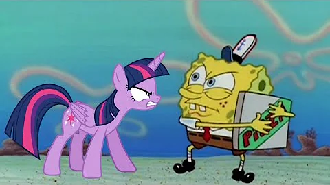 Twilight Sparkle Trying To Get Pizza From SpongeBob