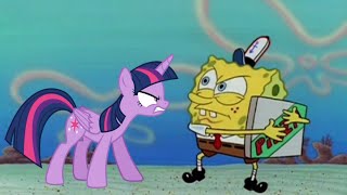 Twilight Sparkle Trying To Get Pizza From Spongebob