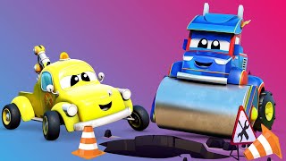 Road Repair with SUPERTRUCK and Tom! | InvenTom The Tow Truck | Car City World App screenshot 5