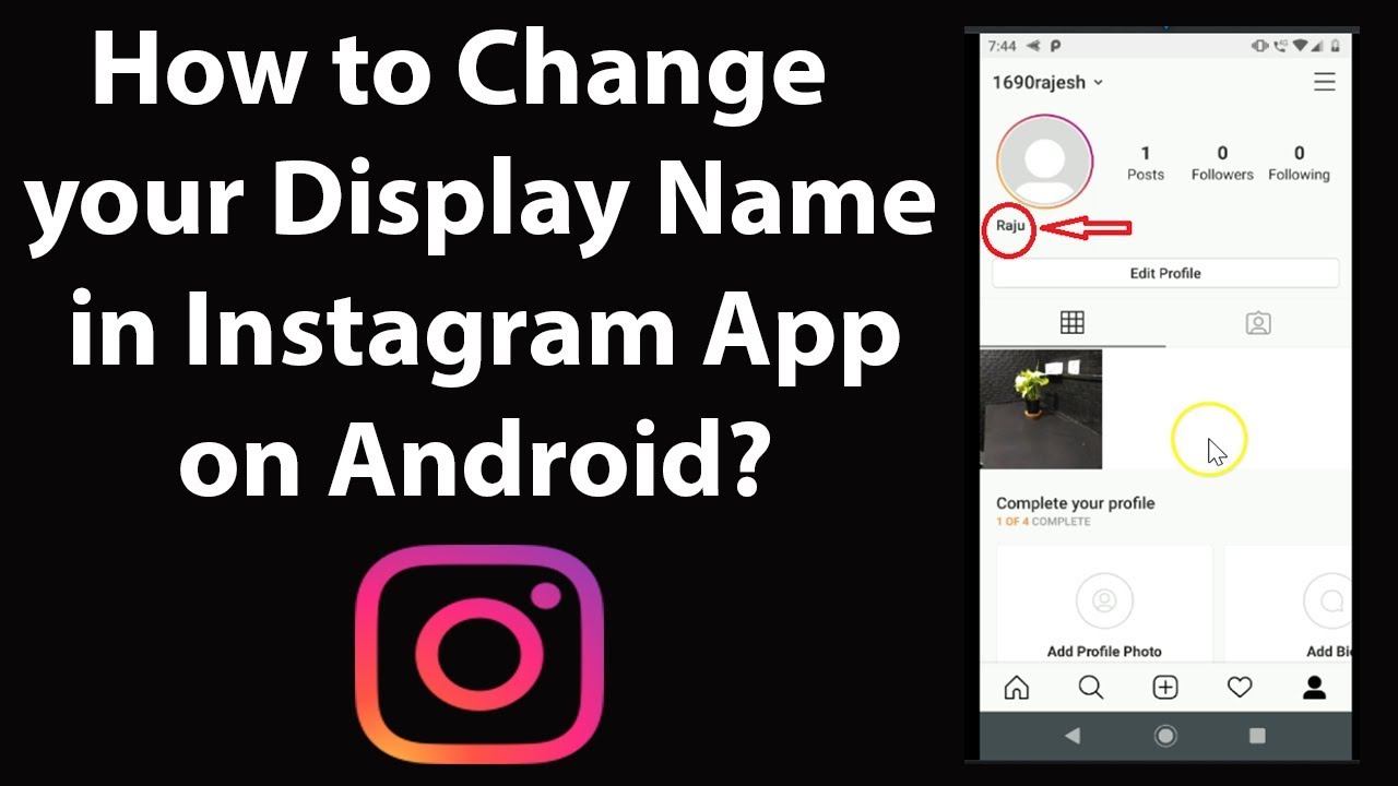 How to Change your Display Name in Instagram App on Android? - YouTube