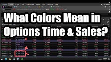 What the Colors Mean in Options Time & Sales Tape?