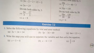 start up mathematics class 7 ch-7 solution exercise 7.2  | linear equations |viva Education ex7.2