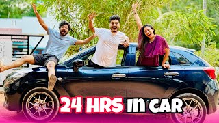 24 HOURS IN CAR CHALLENGE 🔥