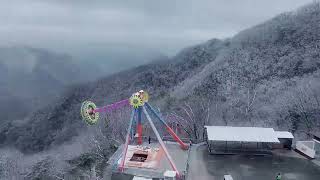 In the morning Guanshan Lake the sea of clouds and the rime are beautiful places on earth.