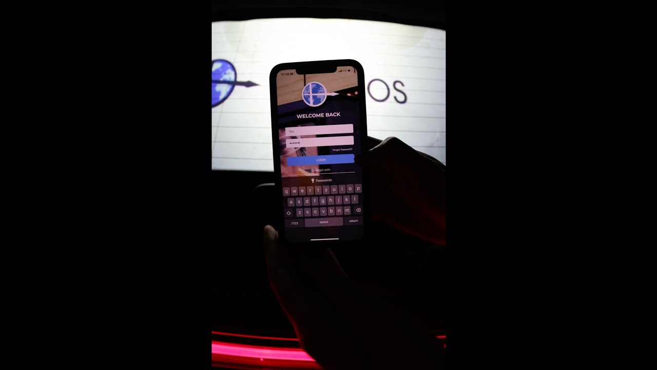 Pranos Hologlass Operated by App ( Car window display system)