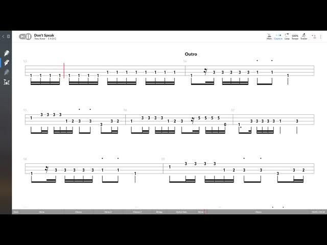 No Doubt - Don't Speak (BASS TAB PLAY ALONG)