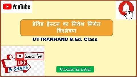 David Easton presented the input-output analysis