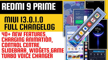 redmi 9 prime miui 13.0.1.0 update full changelog 40+ features, charging, control centre, slidebaar