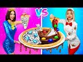 DESAFIO DE CHOCOLATE chica RICA vs POBRE || Comida de chocolate vs real durante 24 horas por RATATA