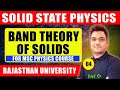 Band theory of solids | L-4 | msc physics | solid state physics | Rajasthan university msc physics