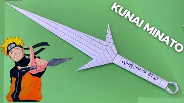 How to make paper kunai knife | origami paper knife