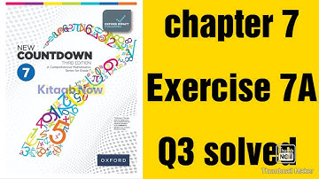 oxford new countdown book 7 third edition || chapter 7 || Exercise 7A || Q3 solved