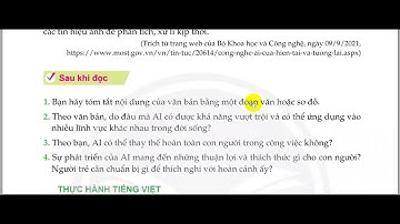 Công nghệ AI của hiện tại và tương lai/Sách nói văn 11/Chân trời sáng tạo