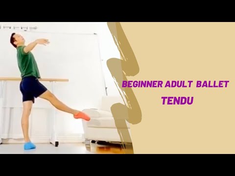 1st position tendu, Beginner adult Ballet, live zoom online ballet class demo