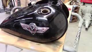 Cleaning and lining a fuel tank with POR15. Part 1