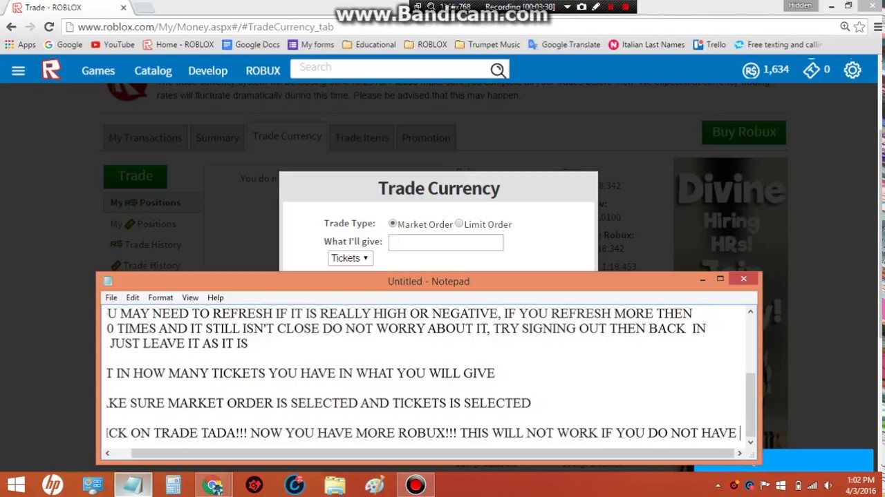 Ro How To Trade Tix For Robux On Roblox 2016 Edition - you will get paid alot of tixrobux with the job roblox