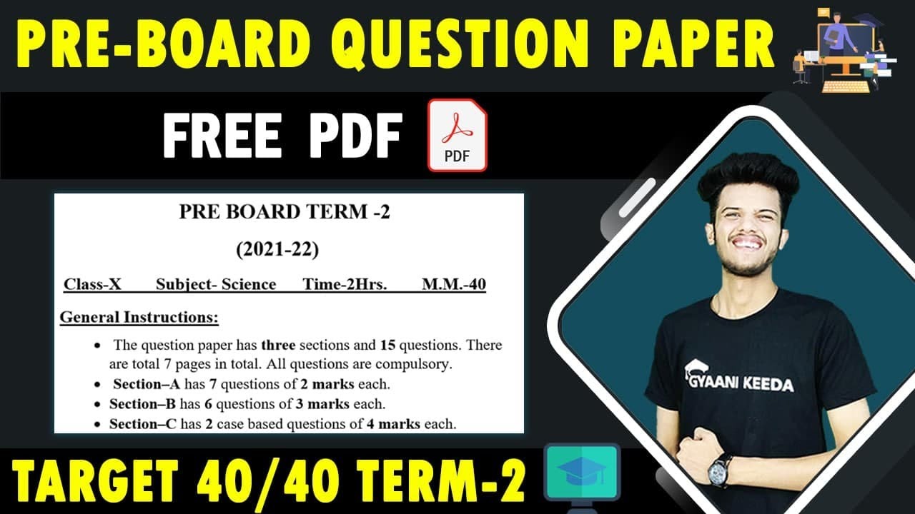 Class 10 Science Term2 Pre Board Question paperTerm 2 Sample Paper