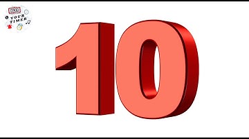 10 Second Countdown Timer with a Red Animation, Sound Effect and White Background! - Your Timer