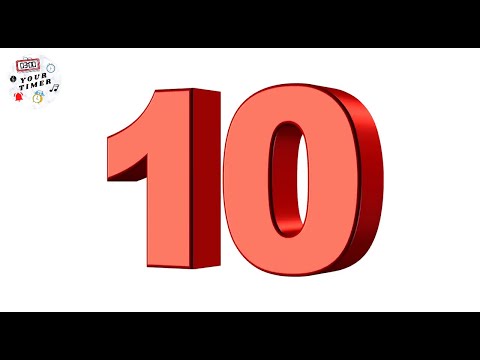 10 Second Countdown Timer with a Red Animation, Sound Effect and White Background! - Your Timer