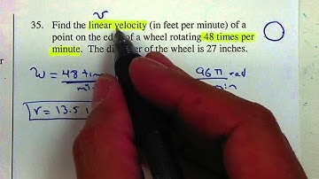 P33 - Trig Unit 3 - Linear Velocity