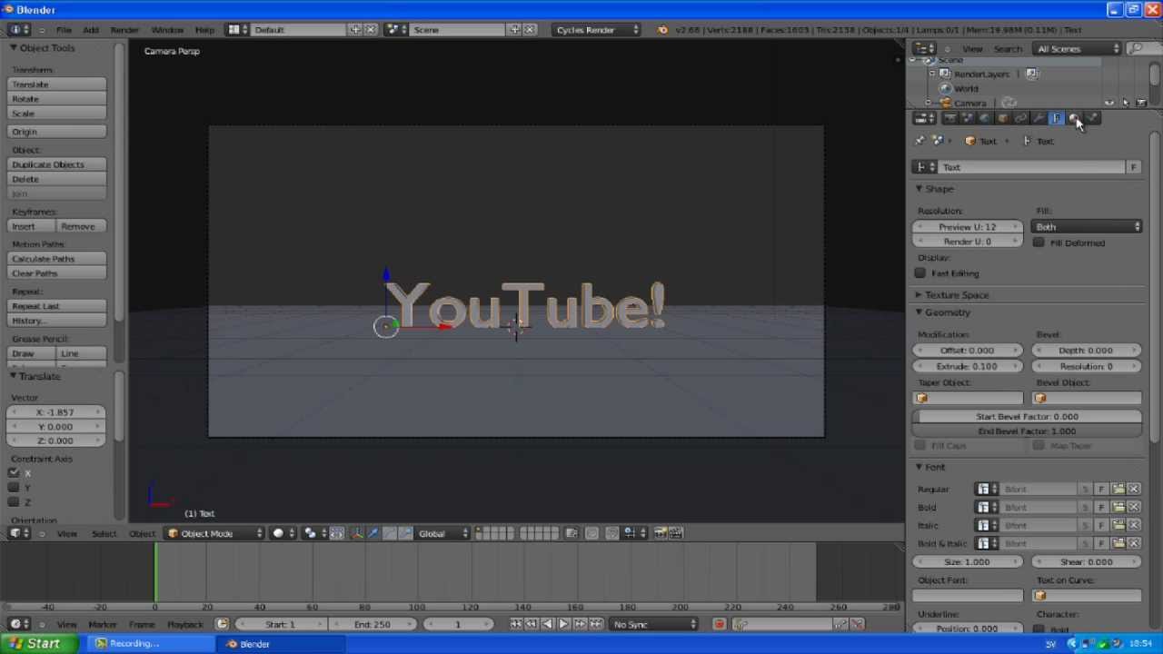Blender 2.66 Cycles Glow effect Toutorial