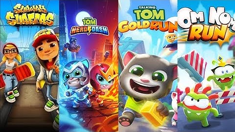 Talking Tom Hero Dash vs Subway Surfers vs Om Nom Run vs Talking Tom Gold Run - Android,iOS Games