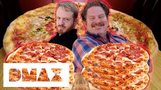 Casey Needs A Partner To Tackle This HUMONGOUS 29-Inch Pizza | Man V Food
