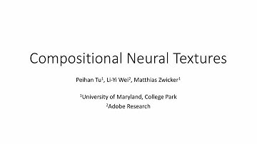 [SIGGRAPH Asia 2024] Compositional Neural Textures - Supplementary Video