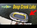 Inflatable RAFT FISHING At Deep Creek Lake (Sketchy)