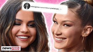 More celebrity news ►► http://bit.ly/subclevvernews insert all the
selgo “kill em with kindness” lyrical puns here because selena
just refollowed bella hadid...