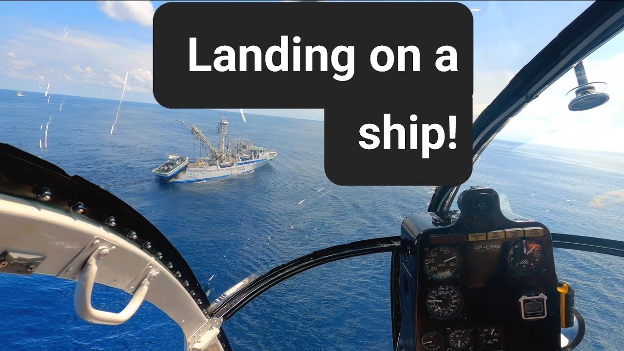 Landing a Helicopter on a Tuna Boat YouTube