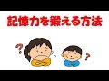 【知育】子供の記憶力を育てるのは教えて上げるだけでなく…