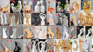 16 Easy White Cement / Pop  craft ideas • DIY WHITE CEMENT CLAY CRAFT DIY • SHOWPIECE  • HOME DECOR