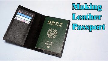 33 [LeatherCraft] Making Leather Passport  Ver2 / [가죽공예] 가죽 여권케이스 만들기 Ver2  / Free Pattern