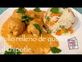 COMO HACER POLLO AL CHIPOTLE RELLENO DE QUESO-How to make cheese stuffed chiffon with chipotle sauce
