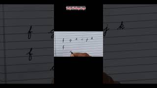 15 Day Cursive Writing Challenge Day 7 (Small letters f-k)