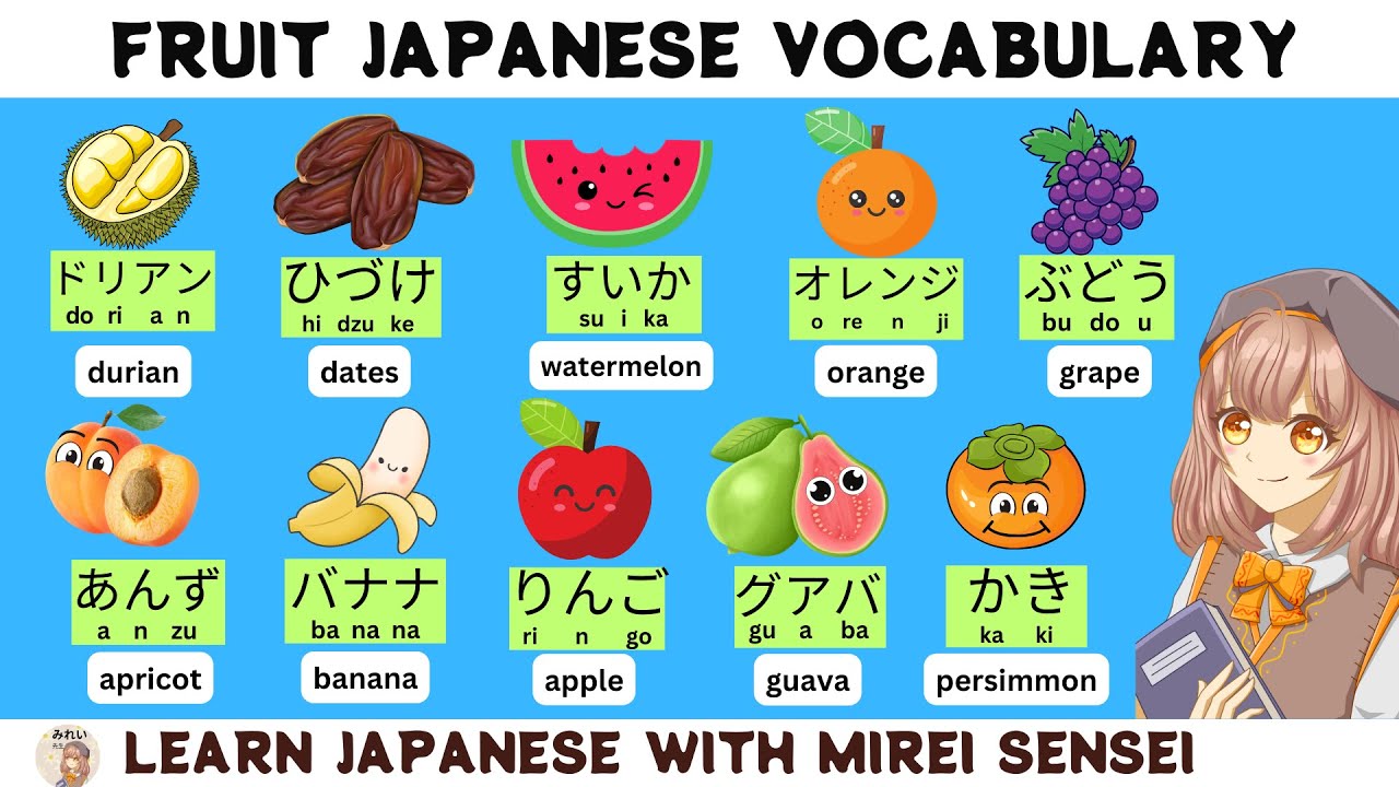 40+ Fruit Names in Japanese | Vocabulary with Pictures | Learn
