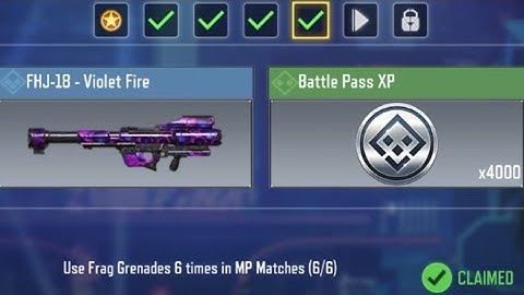Call Of Duty Mobile Use Frag Grenades 6 times  in MP Matches Task Complete