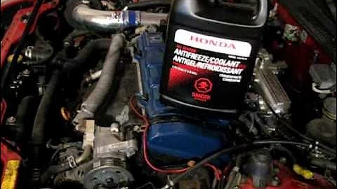 How to Replace a Honda Prelude Timing Belt - 11 of 12 - Rebuild & Radiator Refill